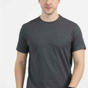 REEBOK POLO COTTON T-SHIRT REGULAR FIT, CHARCOAL XS