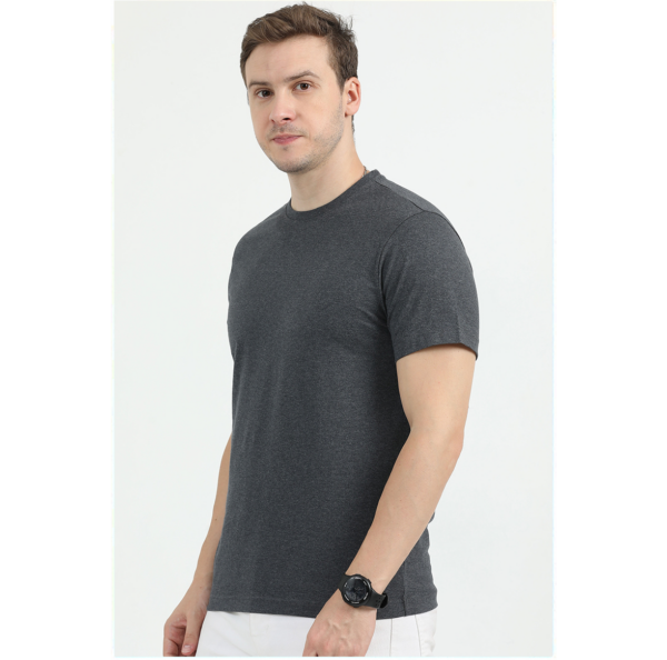 REEBOK POLO COTTON T-SHIRT REGULAR FIT, CHARCOAL XS