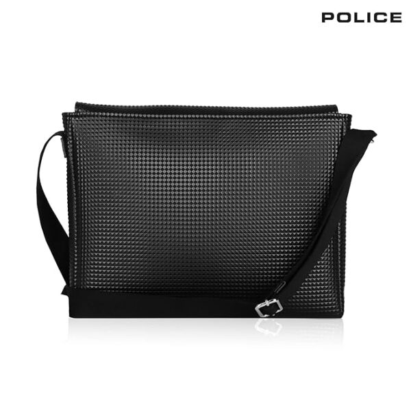 POLICE PYRAMID MESSENGER BAG WITH FLAP