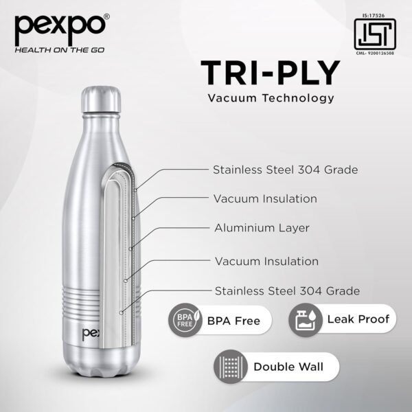 PEXPO ECHO DLX TRI-PLY VACUUM TECHNOLOGY HOT & COLD 750 ML