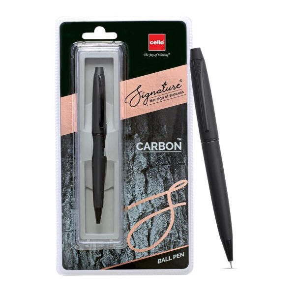 Signature Carbon Matte Finish Metallic Black Body Ball Pen