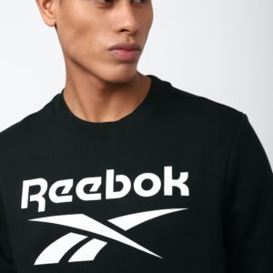 REEBOK MENS POLYSTER SWEATSHIRT, BLACK