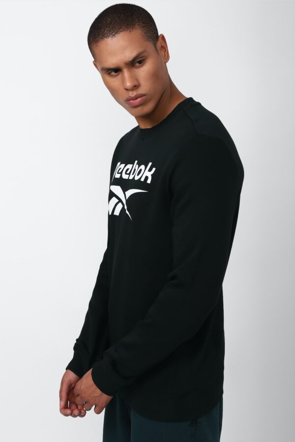 REEBOK MENS POLYSTER SWEATSHIRT, BLACK