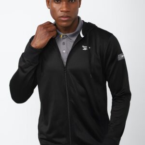 REEBOK MENS TRACK TOP, BLACK