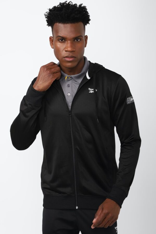 REEBOK MENS TRACK TOP, BLACK