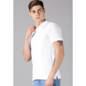 CROCODILE POLO NECK T-SHIRTS 100% COTTON  WHITE 4XL