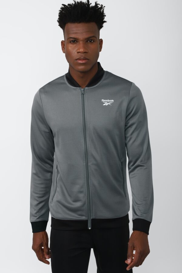 REEBOK MENS TRACK TOP, GREY XS