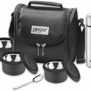 PEXPO STEEL MEAL BOX ULTRA 400 ML+BOTTLE CAPICITY 750 ML