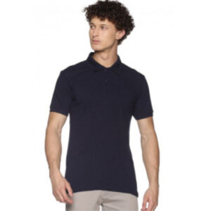 CROCODILE POLO NECK T-SHIRTS 100% COTTON NEVY BLUE L