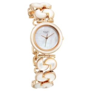 Titan Raga Power Pearls Quartz Analog Mother Of Pearl Dial Metal Strap Watch for Women