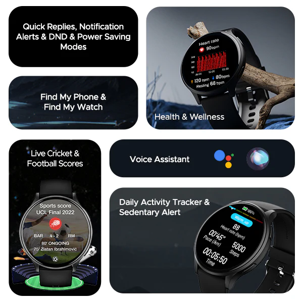 BoAt Amoled Smartwatch Primia Curve Transparent