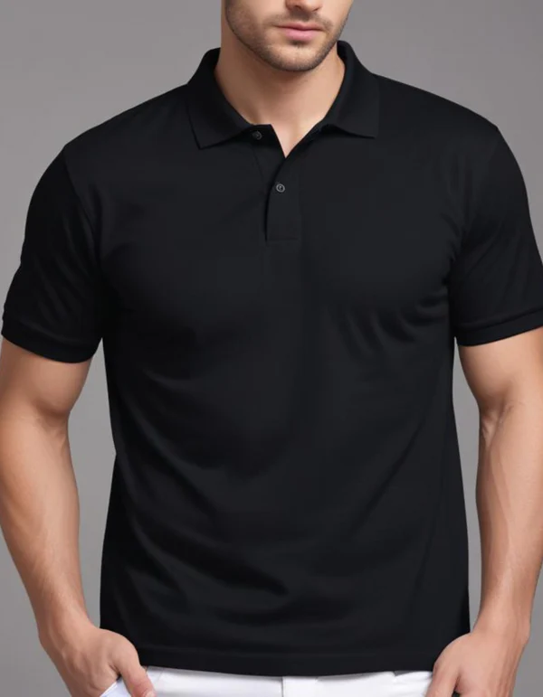 Skechers Polo T- Shirt Poly Cotton Black, Size 3XL