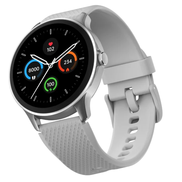 NOISE FIT CURVE SMART WATCHES, Silver Grey