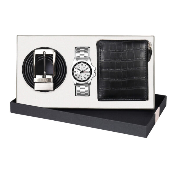 ELLIOT GIFT SET OF 3, BELT, WALLET & WATCH, EBWW-MG-0209-INC-XVII-343434-COLORS-II-02