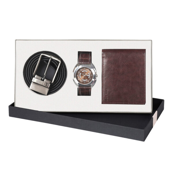 ELLIOT GIFT SET OF 3, BELT, WALLET & WATCH, EBWW-MG-0209-MVRK-V-090907-VET-VI-09