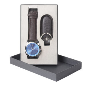 ELLIOT GIFT SET OF 2, WATCH & KITCHEN, EWKC-VET-203BLUE