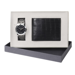 ELLIOT GIFT SET OF 2, WALLET & WATCH,, EWW-POLO-102-CROCO-02