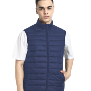 Hummel VENNE SLEEVELESS BOMBER JACKET MRP 3999/- Blue