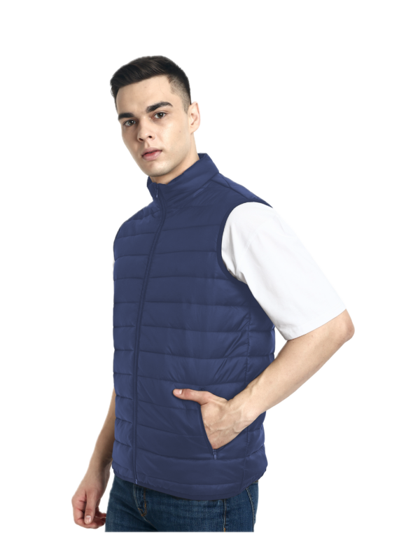 Hummel VENNE SLEEVELESS BOMBER JACKET MRP 3999/- Blue