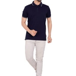 EXCLUSIVE COMFORT T-SHIRTNavy Blue With White Tipping