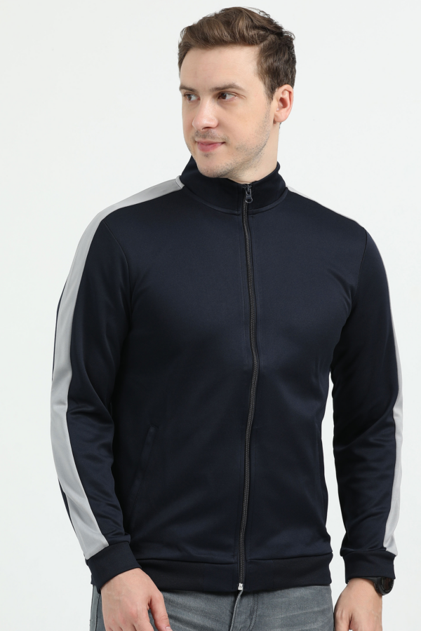 REEBOK JACKET REGULAR FIT, NAVY XS