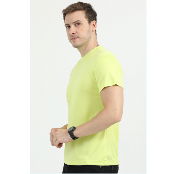 REEBOK POLO COTTON T-SHIRT REGULAR FIT, LIME GREEN M