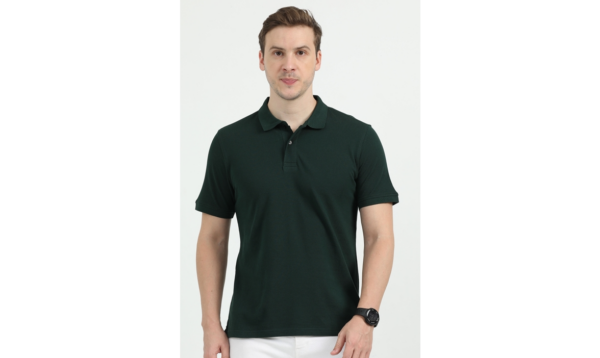 REEBOK ROUND NECK T-SHIRT REGULAR FIT, BOTTLE GREEN XS