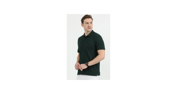 REEBOK ROUND NECK T-SHIRT REGULAR FIT, BOTTLE GREEN XS