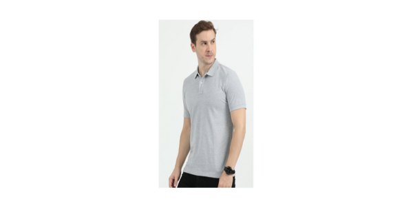 REEBOK ROUND NECK T-SHIRT REGULAR FIT, LIGHT GREY XS