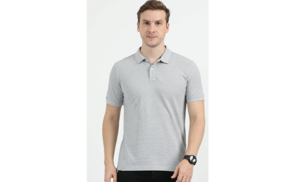 REEBOK ROUND NECK T-SHIRT REGULAR FIT, LIGHT GREY XS