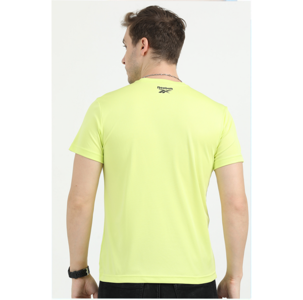 REEBOK POLO COTTON T-SHIRT REGULAR FIT, LIME GREEN M