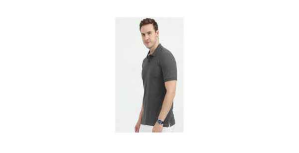 REEBOK ROUND NECK T-SHIRT REGULAR FIT, CHARCOAL GREY