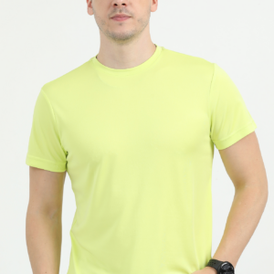 REEBOK POLO COTTON T-SHIRT REGULAR FIT, LIME GREEN M