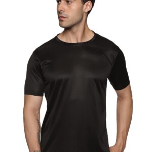 CROCODILE ROUND NECK T-SHIRTS DRI FIT  BLACK 4XL