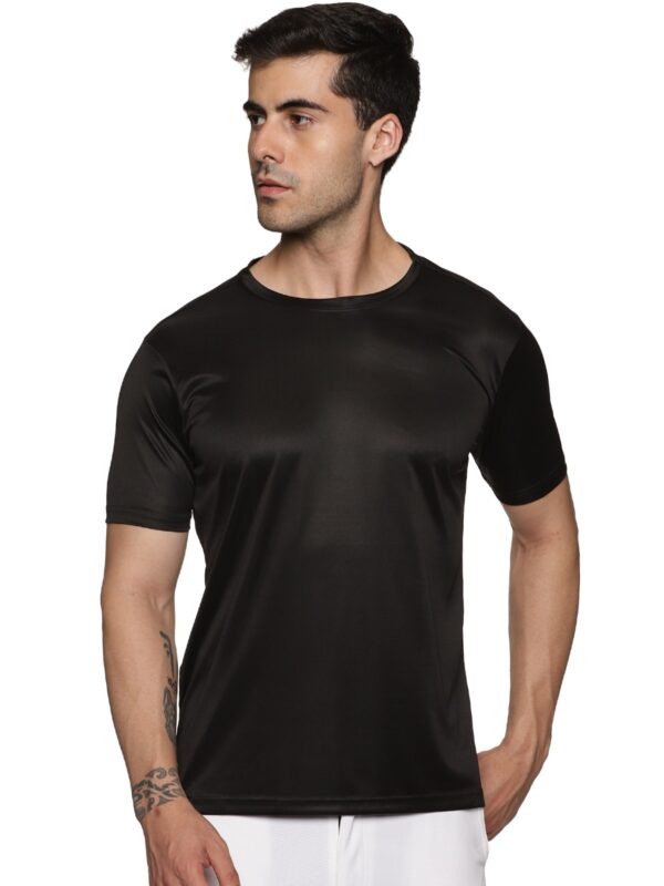 CROCODILE ROUND NECK T-SHIRTS DRI FIT  BLACK 4XL