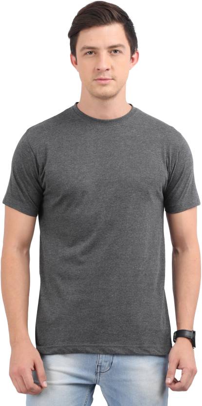 CROCODILE COTTON ROUND NECK T-SHIRTS 180 GSM CHARCOAL MELANGE 6XL