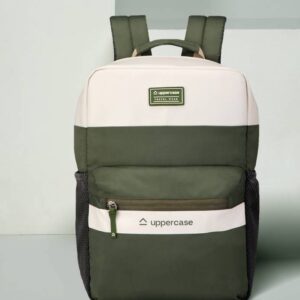 Uppercase Vegan Leather Laptop Backpack 7A GREEN