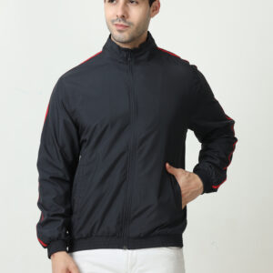 M&S Jacket, Navy Blue/ Red