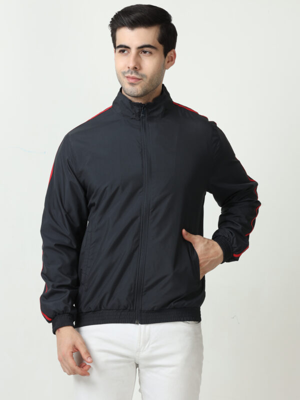 M&S Jacket, Navy Blue/ Red