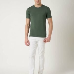 M&S Round Neck T-shirt, Dark Khakhi