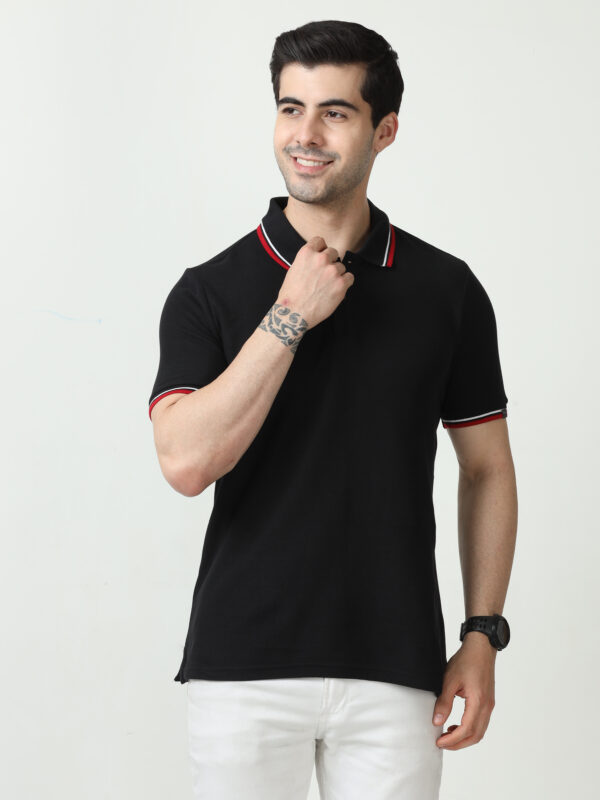 M&S Polo T-shirt, Regular Fit, Black