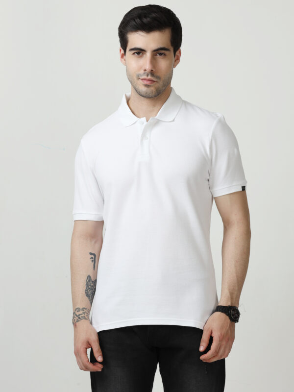 M&S Polo T-shirt, Regular Fit, White