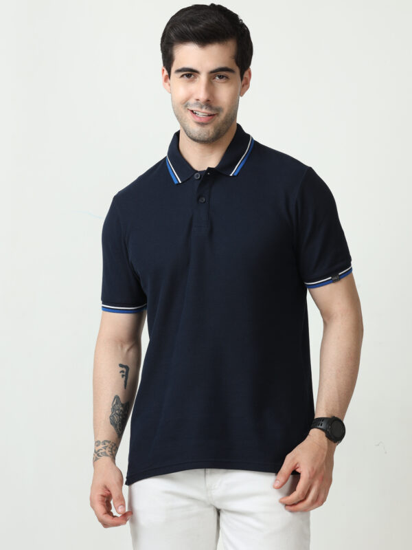 M&S Polo T-shirt, Regular Fit, Navy Blue