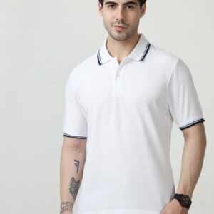 M&S Polo T-shirt, Tipping White