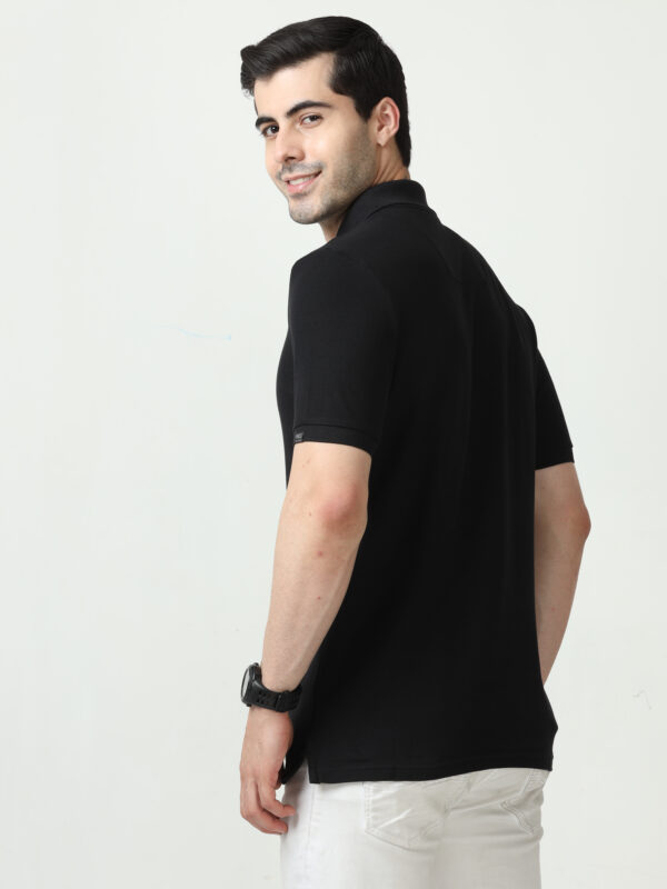 M&S Polo T-shirt, Regular Fit, Black