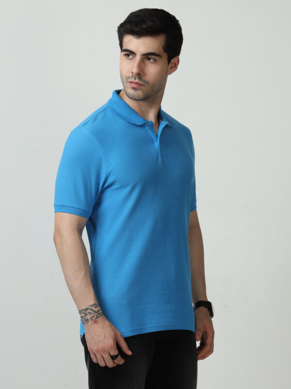 M&S Polo T-shirt, Regular Fit, Sea Blue