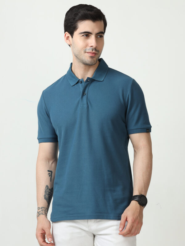 M&S Polo T-shirt, Regular Fit, Petrol