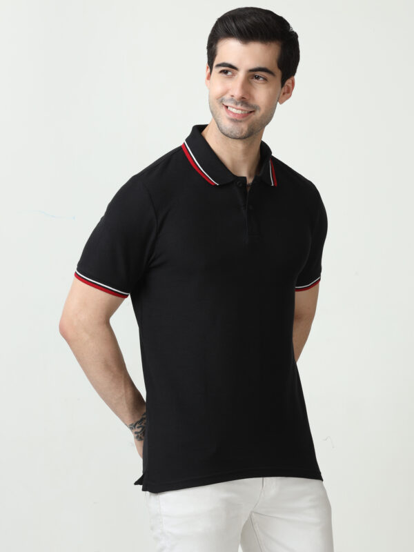 M&S Polo T-shirt, Regular Fit, Black