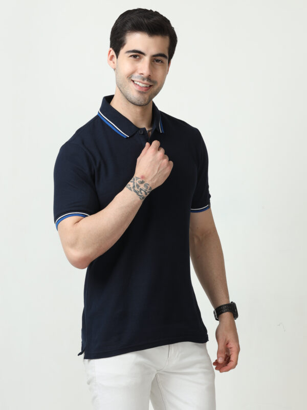 M&S Polo T-shirt, Regular Fit, Navy Blue