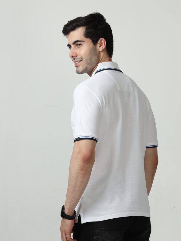 M&S Polo T-shirt, Tipping White